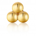 Gold Triple Ball Barbell Single Earring