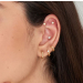 Gold Kyoto Opal Bezel Barbell Single Earring