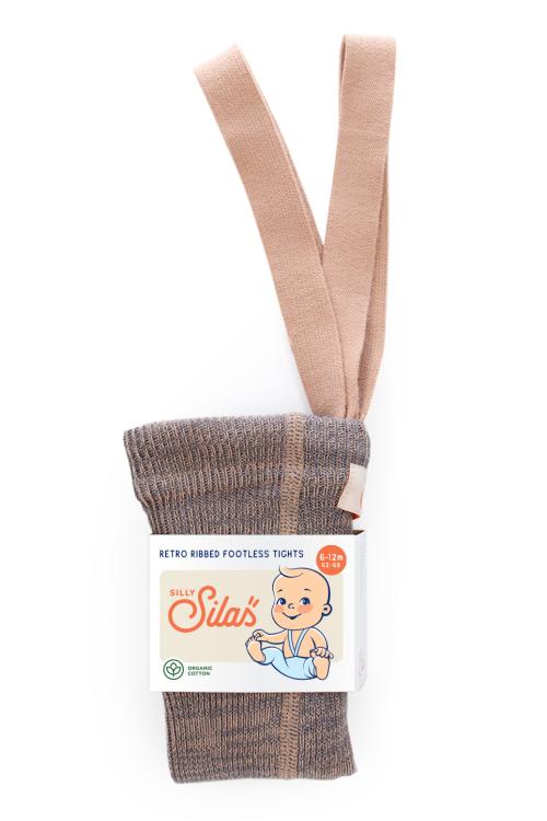 Silly Silas | Footless Tights - Charcoaly Brown