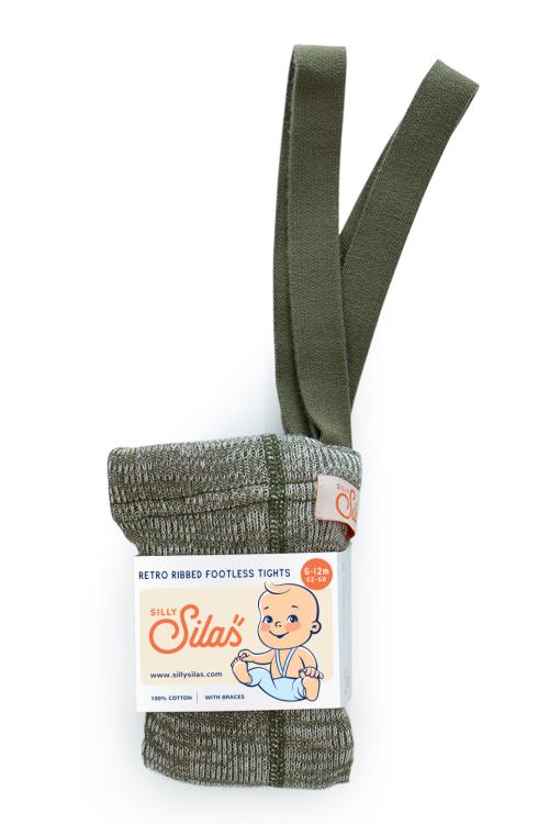 Silly Silas | Footless Tights - Creamy Olive