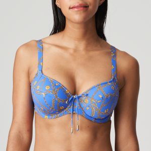 'Olbia' wire bikini top, blå
