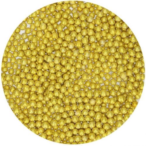 Kakestrø Sukkerperler Metallic Gull 80g FC 