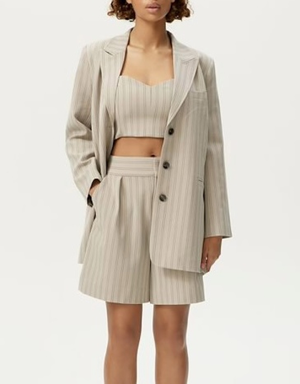 Blair Shorts - Pure Cashmere Pinstripe - Image 5