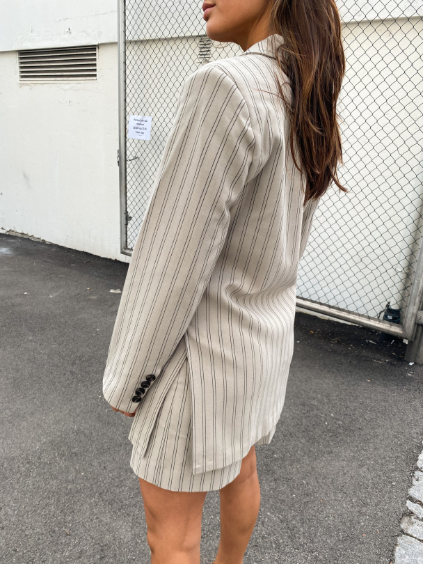 Blair Blazer - Pure Cashmere Pinstripe - Image 5
