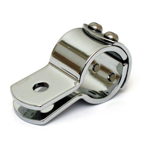 3-PIECE CLAMP 1-1/8". CHROME STEEL