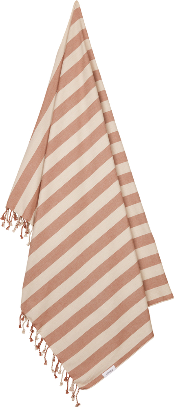 Mona Beach Towel - Y/D Stripe Tuscany Rose/Sandy - Image 2