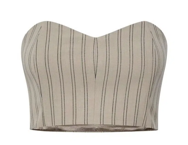 Blair Corsage - Pure Cashmere Pinstripe - Image 1
