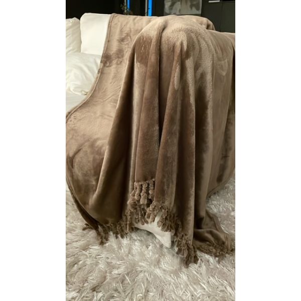 Throw Cozy Pledd Taupe