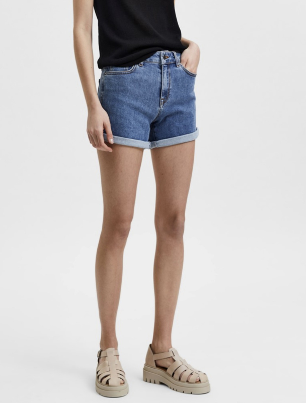 Sia Mid Blue Denim Shorts  - Image 4