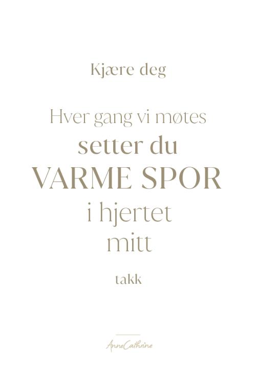 Kort med mening - Varme spor