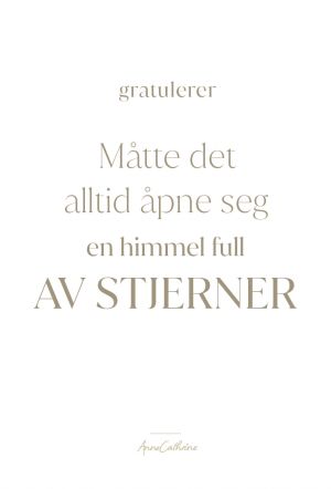 Kort med mening - Stjerner