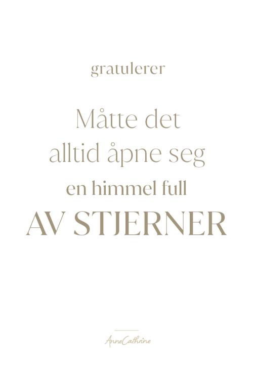 Kort med mening - Stjerner