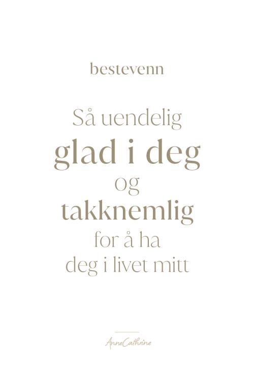 Kort med mening - Glad i deg