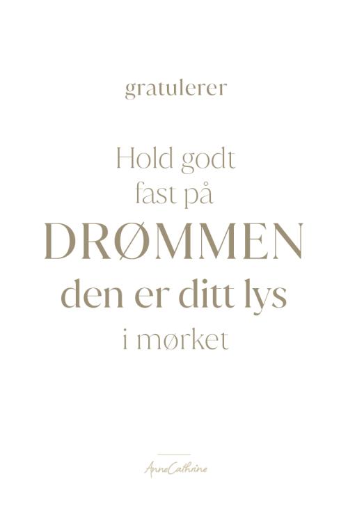 Kort med mening - Drømmen