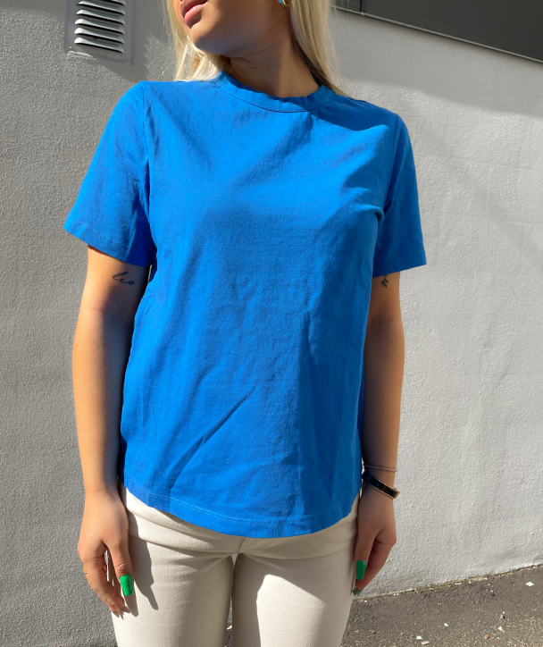 Sarita O-Neck Tee - Strong Blue  - Image 1