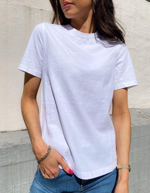 Sarita O-Neck Tee - Bright White  - Image 1