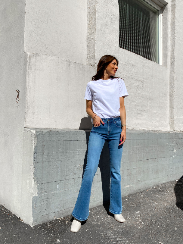 Sarita O-Neck Tee - Bright White  - Image 5