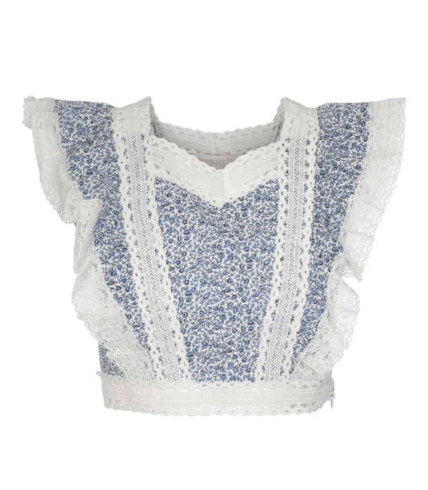Melissa Top - Blue Flower  - Image 3