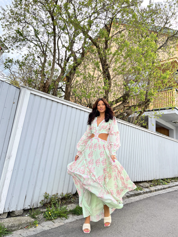 Kelly Maxi Dress - Green - Image 8