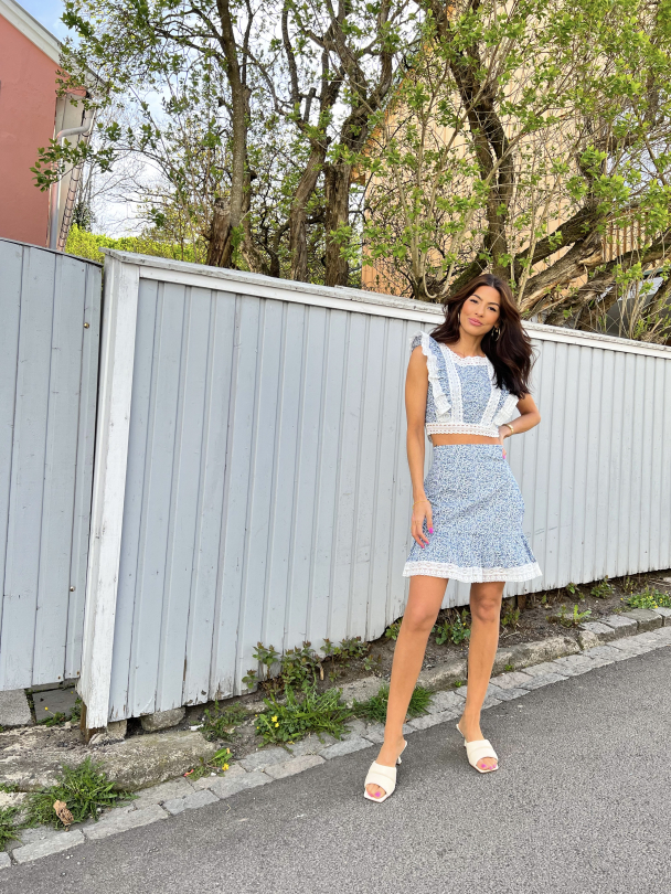 Melissa Top - Blue Flower  - Image 8
