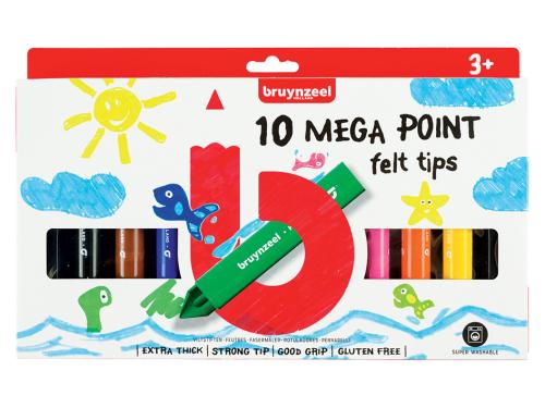 Bruynzeel KIDS – Mega Points-tusjer 10stk