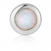 Silver Kyoto Opal Bezel Barbell Single Earring
