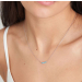 Turquoise Silver Bar Necklace