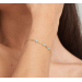 Gold Turquoise Link Bracelet