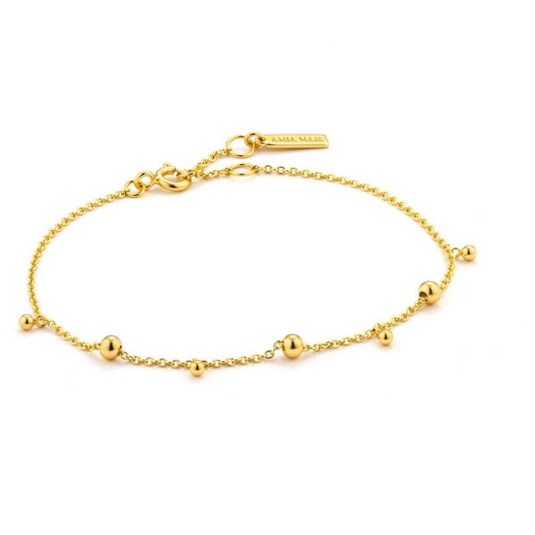 Gold Modern Drop Balls Bracelet