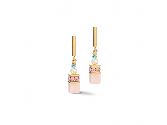 GEOCUBE Earrings Precious Fusion Pearls Multicolour Pastel