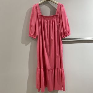 Isla Solid 52 Long Dress Pink