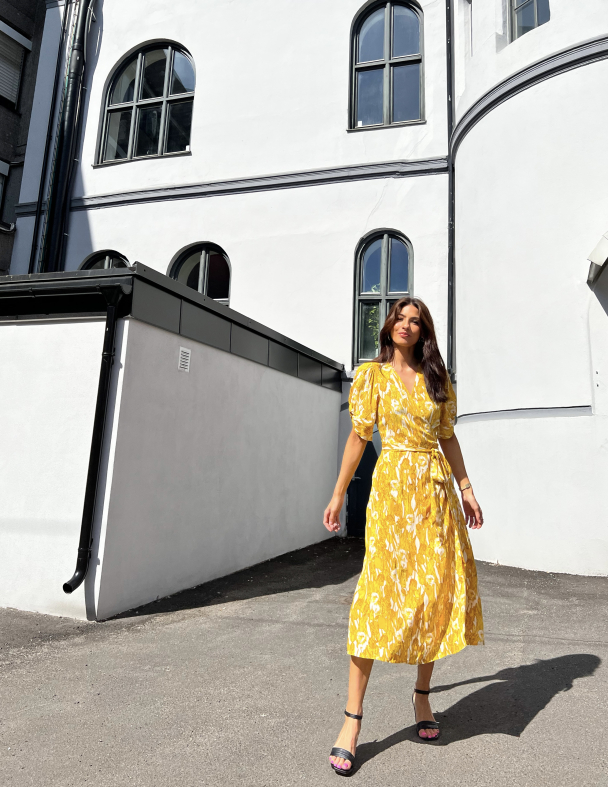 Tulipha Wrap Dress - Yellow Tullip - Image 4