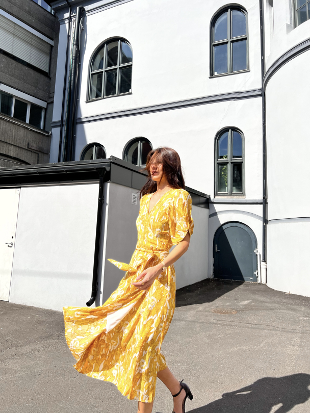 Tulipha Wrap Dress - Yellow Tullip - Image 5