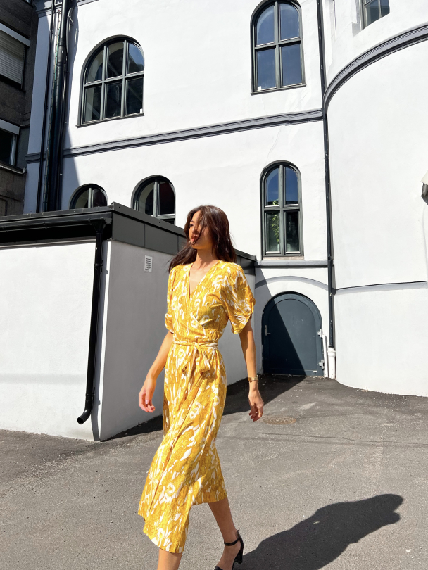 Tulipha Wrap Dress - Yellow Tullip - Image 6