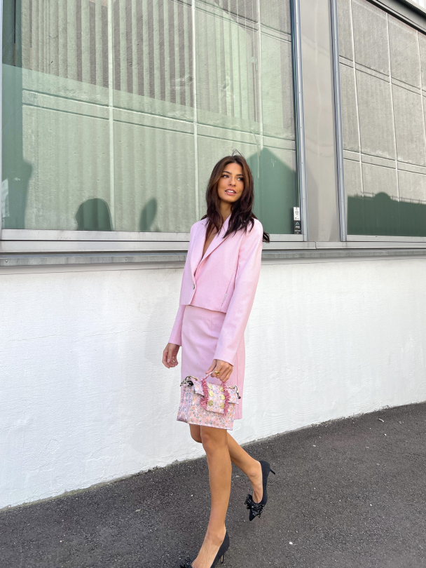 Luna Skirt - Lilac Sachet Check - Image 5