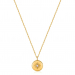 Gold Mother of Pearl Sun Pendant Necklace