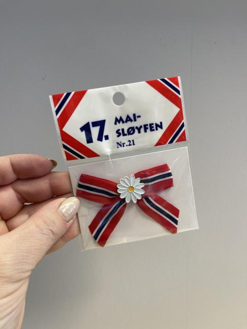 17.mai Sløyfe med metallpin liten