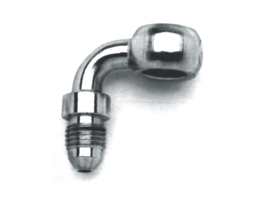 GOODRIDGE BANJO FITTING CHROME 3/8", 90 DEGREES, 10MM