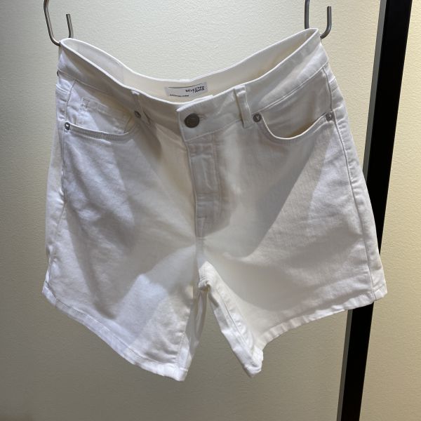 Sia White Denim Shorts