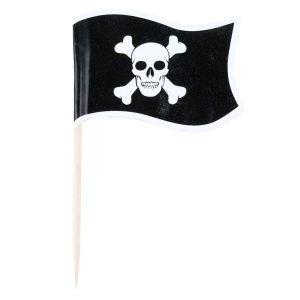 Topper, piratflagg, 50 stk