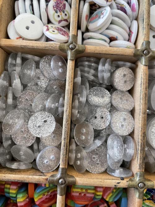Glitter knapp - 13mm