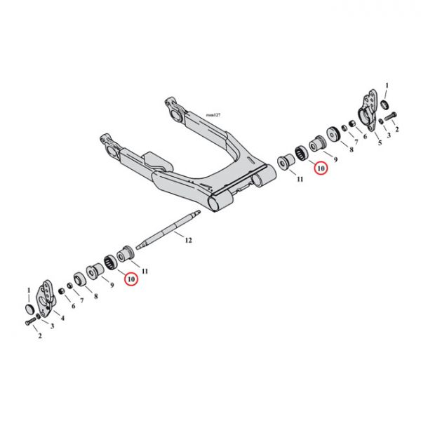 ALL BALLS RACING, SWINGARM BEARING SET