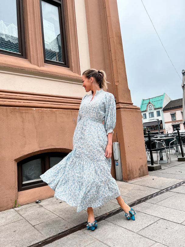 Cotton Slub Midi Dress – Bluebell - Image 2