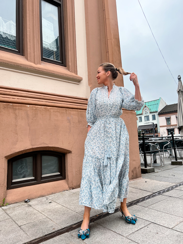 Cotton Slub Midi Dress – Bluebell - Image 3