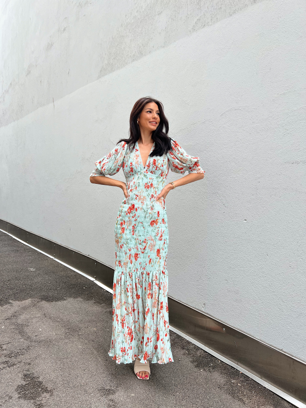 Plisse Maxi Dress - Rose Garden  - Image 5