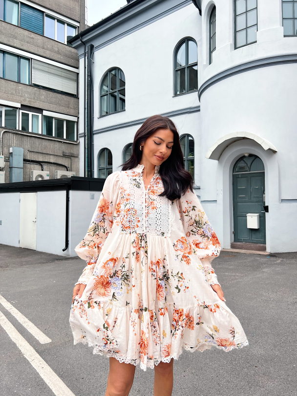 Cotton slub shift dress - Vintage Flowers - Image 2