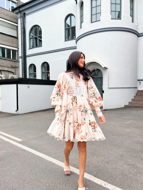 Cotton slub shift dress - Vintage Flowers - Image 3