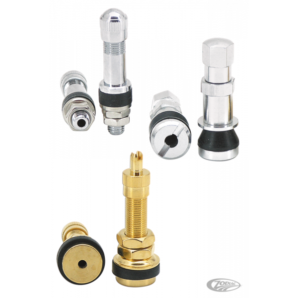 TUBELESS TIRE VALVES.Clear anodized