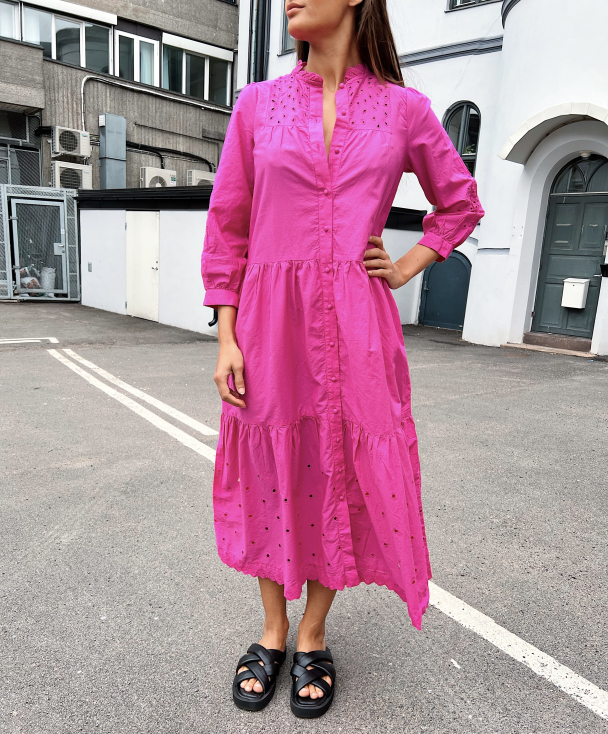 Violetta 3/4 Long Dress - Rose Violet  - Image 1