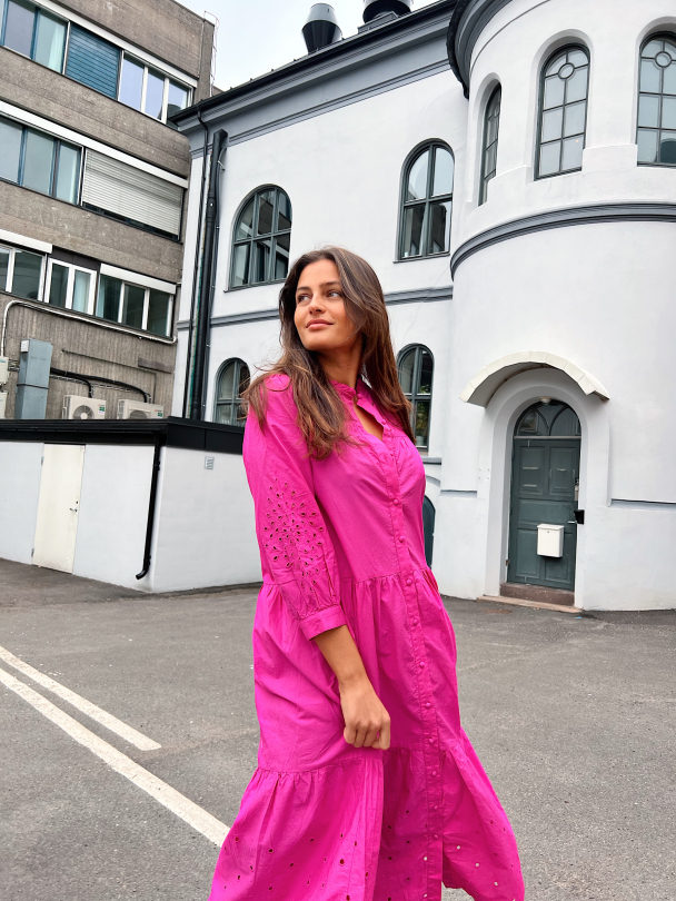 Violetta 3/4 Long Dress - Rose Violet  - Image 3